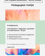 Praktijkdossier Leeruitkomst 1 Opgroeien, opvoeden en ondersteunen - Stenden Voltijd Social Studies - Geslaagd 2022 cijfer 8.5