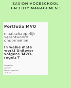 Voorbeeld portfolio MVO Saxion - Maatschappelijk verantwoord ondernemen - geslaagd 2022