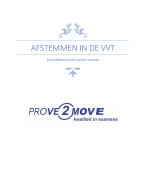 Afstemmen in de VVT, Prove2Move examen volledige uitwerking, Verpleegkunde/ verzorgende IG