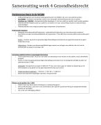 samenvatting week 4 van het vak Gezondheidsrecht