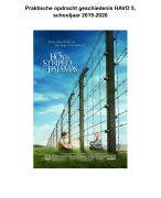 Boek en filmverslag - The boy in the striped pajamas. Praktische opdracht Geschiedenis, havo 5
