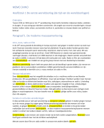 MEMO 3VWO hoofdstuk 1 De Eerste Wereldoorlog (par 1 t/m 5)