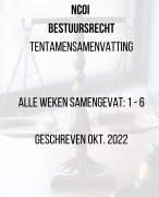 NCOI alle lesaantekeningen Bestuurskunde 2022 - week 1 - 6