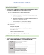 Professionele context: samenvatting context 2