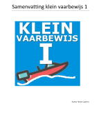 Samenvatting klein vaarbewijs 1 - kvb 1 - 2026