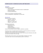 Samenvatting biomoleculen & metabolisme 