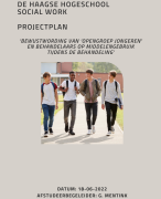 Projectplan Haagse Hogeschool Social Work - middelengebruik jongeren - geslaagd cijfer 8