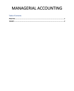 Managerial Accounting  EXAM QUESTIONS & ANSWERS