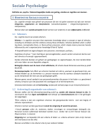 Samenvatting Sociale Psychologie