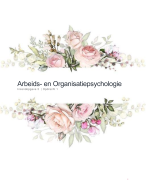 Inzendopgave 254C3 opdracht 1: Arbeids- en Organisatiepsychologie 