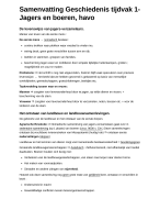 Tijdvak 1 Jagers en Boeren samenvatting havo 