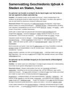 Tijdvak 4 Steden en Staten samenvatting havo