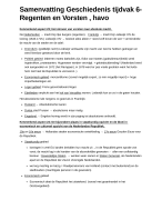 Tijdvak 6 Regenten en Vorsten samenvatting havo
