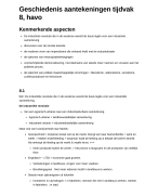 Geschiedenis aantekeningen/samenvatting tijdvak 8, havo