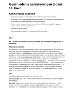 Geschiedenis aantekeningen/samenvatting tijdvak 10, havo