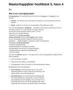 H5 verzorgingsstaat maatschappijleer, havo samenvatting