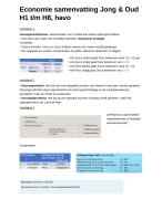 Economie samenvatting Jong & Oud H1 t/m H8, havo