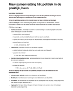Maw samenvatting h6; politiek in de praktijk, havo
