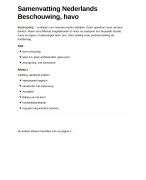 Samenvatting Nederlands Beschouwing, havo