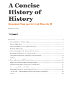 Samenvatting A Concise History of History, ISBN: 9781108444859 Theorie II