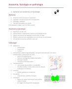 Samenvatting Anatomie, fysiologie en pathologie LOI