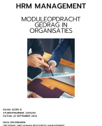 NCOI Module Gedrag in Organisaties - nieuwe versie sept. 2022 met nieuwe lay-out - Geslaagd 8,5 met feedback