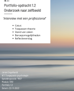 NTI Portfolio 1.2 Toegepaste Psychologie - Gesprek met een profesisonal - met LINK interview - Gesla
