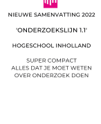 Nieuwe (2022) samenvatting Onderzoekslijn 1.1 Inholland - super compact