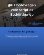 50+ Hoofdvragen voor hbo scripties Bedrijfskunde