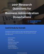 200+ Research Questions for  Business Administration Dissertations / Thesis