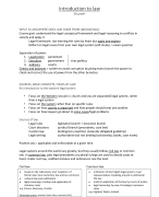 Lecture notes on introduction to law