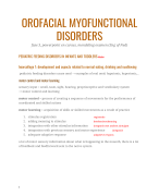 samenvatting Orofacial Myofunctional Disorders