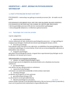 Samenvatting Psychologie