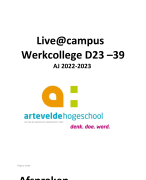 werkcollege  D23 –39 (uigebreid met tussenstappen)