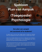 Plan van Aanpak (Toegepaste) Psychologie | Sjabloon & Voorbeeld | Hbo