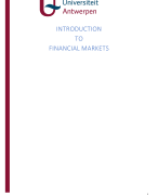 Introduction to financial markets (sem2)