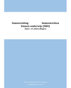 Volledige samenvatting samenwerken binnen onderwijs (3LA) (2022-2023)