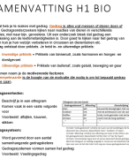 Samenvatting biologie 4VWO  Gedrag & Leren 