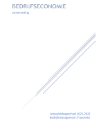 Samenvatting Bedrijfseconomie - Bedrijfsmanagement - Arteveldehogeschool