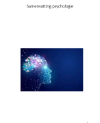 Samenvatting psychologie in de zorg