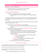 Samenvatting vak Criminologie