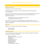 samenvatting algemene pathologie OOGZORG