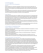 TOE: Samenvatting Research Methods (kwalitatief)