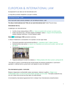 Samenvatting Europees en internationaal recht (rechtspraktijk European and international law)