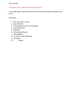 spreekbeurt over Anne Frank