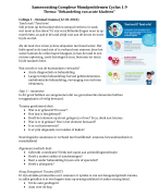 Samenvatting Complexe Mondproblemen Cyclus 1.9 (THK Ma1)