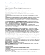 Summary Evidence-Based Management (6013B0509Y) - UvA, Grade: 9.8