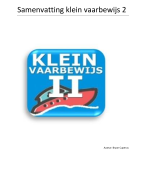 Samenvatting klein vaarbewijs 2 - kvb 2 - 2026