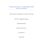 BUS 5910 - Management Capstone - Discussion Forum Unit 1
