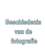 Geschiedenis van de fotografie